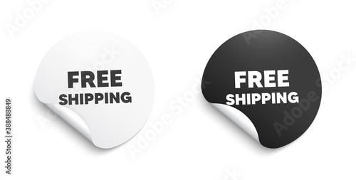 Download Free Shipping Round Sticker With Offer Message Delivery Included Sign Special Offer Symbol Circle Sticker Mockup Banner Free Shipping Badge Shape Adhesive Offer Paper Banner Vector Wall Mural Blankstock