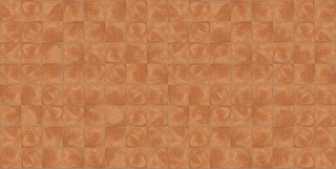 Old italian terracotta pavement seamless texture - useful for rendering