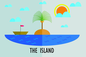 Little Island with Palm Tree