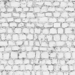 Naklejka premium 8K cobblestone pavement floor roughness texture, height map or specular for Imperfection map for 3d materials, Black and white texture