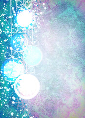 blue christmas background with snowflakes