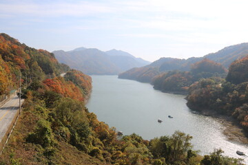 Naklejka premium autumn in the mountains