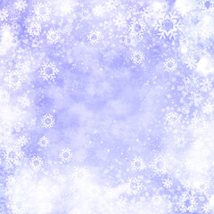 blue christmas background with snowflakes