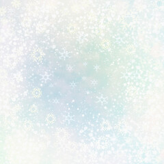 blue christmas background with snowflakes