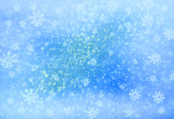 blue christmas background with snowflakes