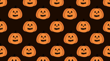 halloween seamless pattern with pumpkins