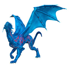 Fototapeta premium 3D Rendering Fairy Tale Dragon on White