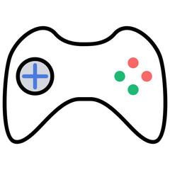 
A game controller, flat icon design of gamepad
