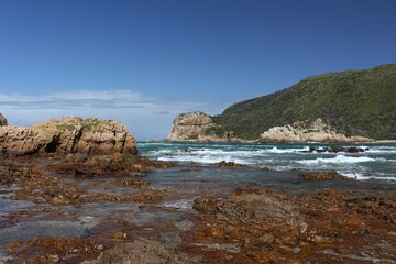 Beautiful seaside with rocky coast