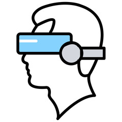 
Virtual reality head-mounted device or glasses
