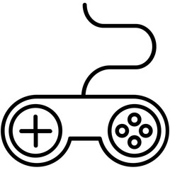 
A game controller, flat icon design of gamepad
