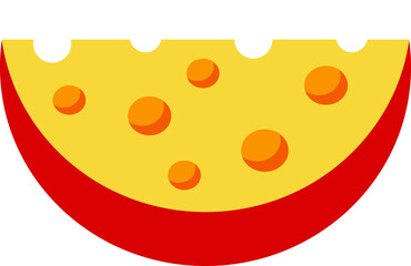 A piece of cheese icon, vector illustration isolated on a white background