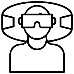 
Virtual reality head-mounted device or glasses

