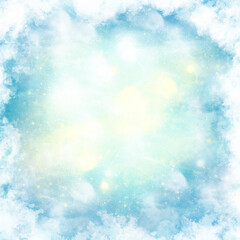 blue christmas background with snowflakes