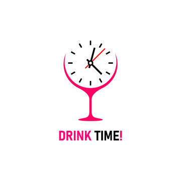 Time to drink abstract logo.