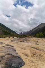 Huanglong Sichuan China Kalksinterbecken Kalksinterterrassen 