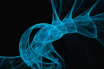 Colorful rendered fractal design (abstract background)