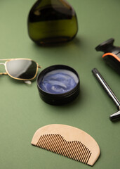 hygiene and fashion objects for men