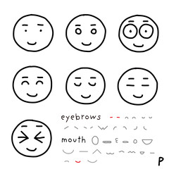 hand-drawn facial expression icon_01_p