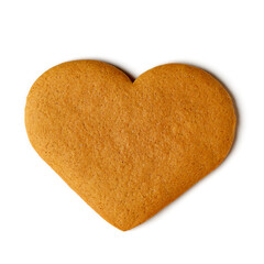 Christmas cookie isolated on white, from above