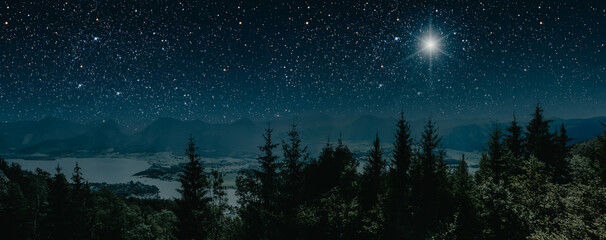 The star indicates the christmas of Jesus Christ.