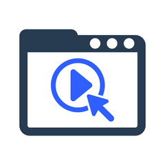 Online video play icon