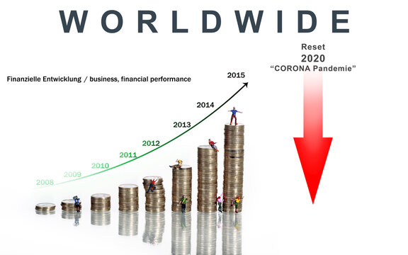 Weltwirtschaftskrise Corona Pandemie Darstellung - Powered by Adobe