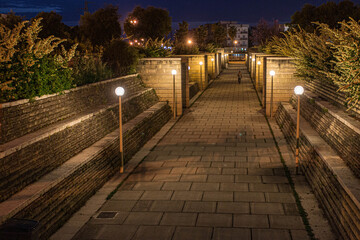 path a the park of the city