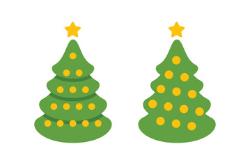 Christmas tree symbol. Holiday vector illustration
