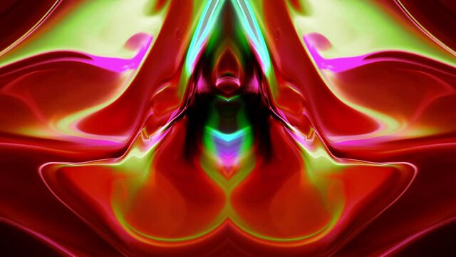 Red liquid in motion. Fractal patterns. Abstract background