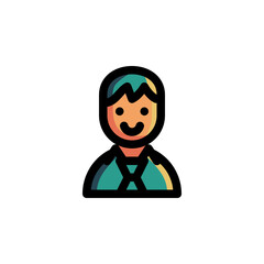 Businessman, Employee, Worker Icon. Business Icon Set Vector Logo Symbol.
