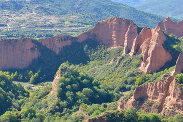 Fototapeta premium the Medulas, an old Roman gold mining operation in the El Bierzo region, Leon province, autonomous community of Castilla y Leon.