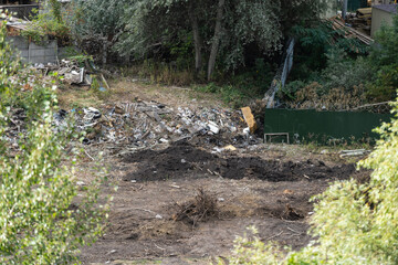 Endless waste trash garbage dumping ground