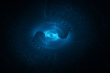 Abstract background. screensaver on your desktop. cold sinuous lines on the dark