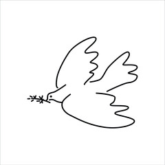 Peace symbol, dove icon vector template.
