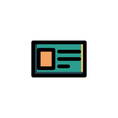 ID Card Icon. Business Icon Set Vector Logo Symbol.
