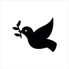 Peace symbol, dove icon vector template.

