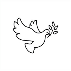 Peace symbol, dove icon vector template.
