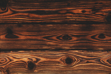 Textured abstract brown backgroun. Wooden old wall. Top view.