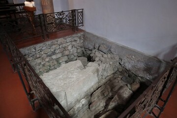 Fototapeta na wymiar Taormina - Reperti archeologici nella Chiesa di Santa Caterina