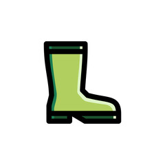 Boots Shoes Farmer Gardening Icon
