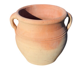 Tunisian clay pot. Isolated with clipping path.