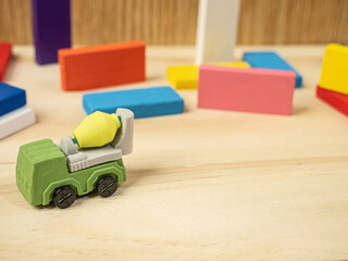 truck building toy multi colour  for property and building content