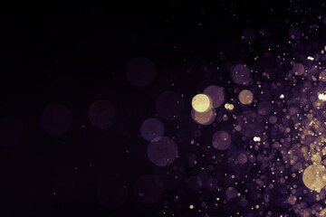 Abstract Purple bokeh defocus glitter blur background.