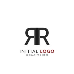 Obraz premium Logo Letters R minimalist, modern isolated Vector illustration