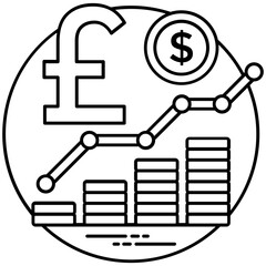 Clipboard with graphs  giving an idea of business plan 
