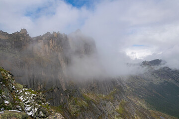 fog over the mountains