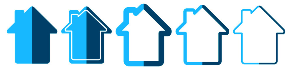 House vector icons. Vector illustration.
