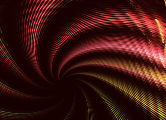 Fototapeta premium Abstract color dynamic textured background with lighting effect. Fractal spiral. Fractal art