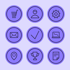 Business icons set part 2. Set vector icons